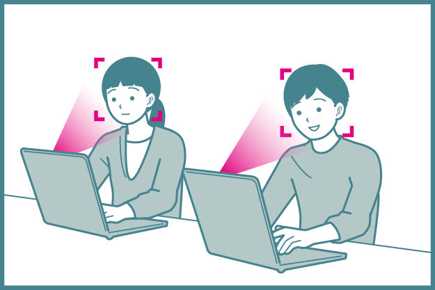 小学校のパソコン授業で、顔認証よるログオン操作